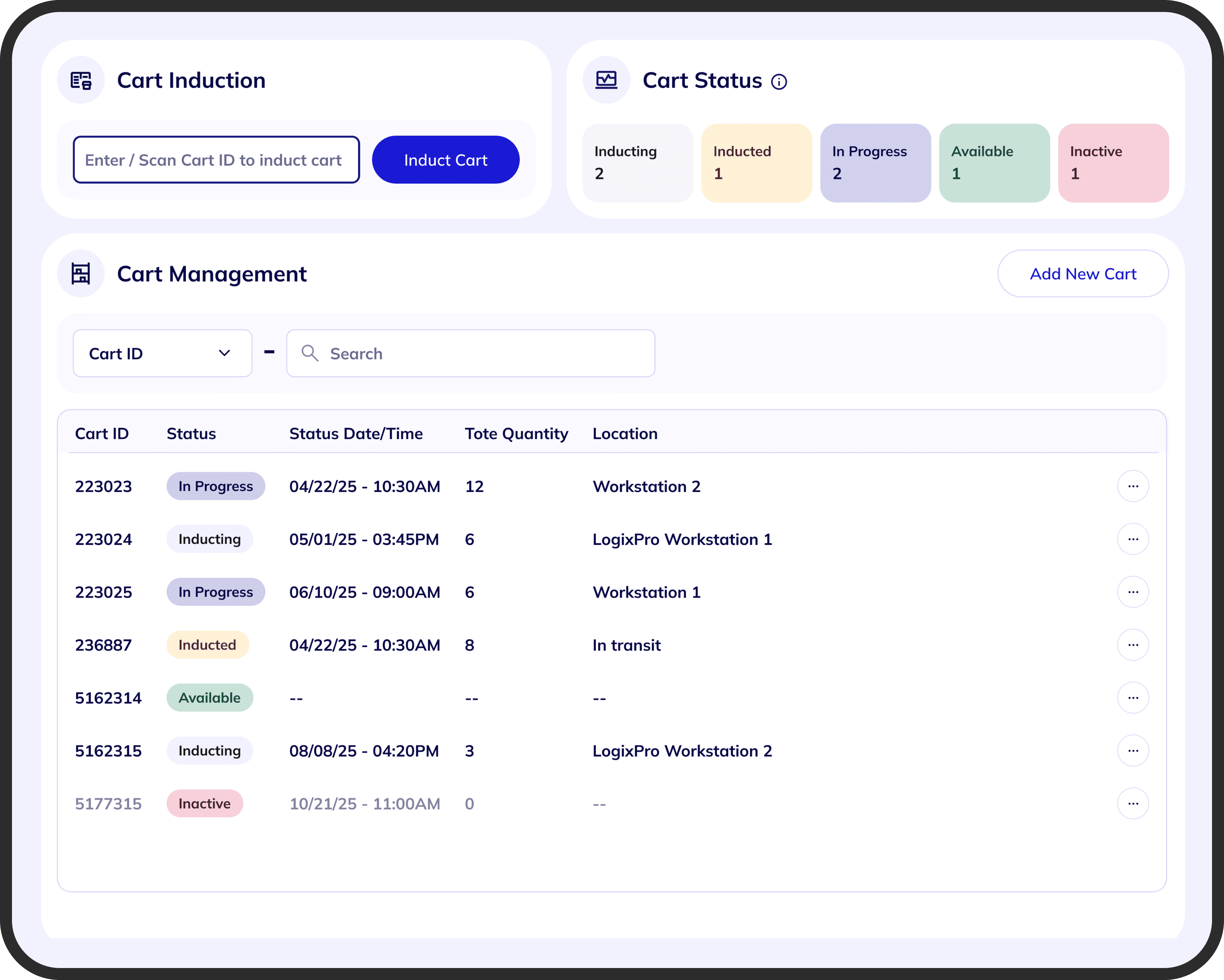 Data table with no filter indication — the default state users encountered